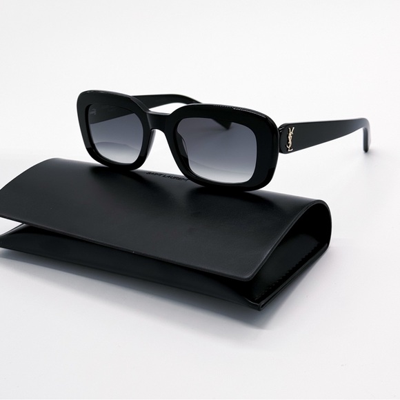 NEW SAINT LAURENT SL M130 002 BLACK GREY SLM130 002 SQUARE WOMEN SUNGLASSES - Picture 2 of 11